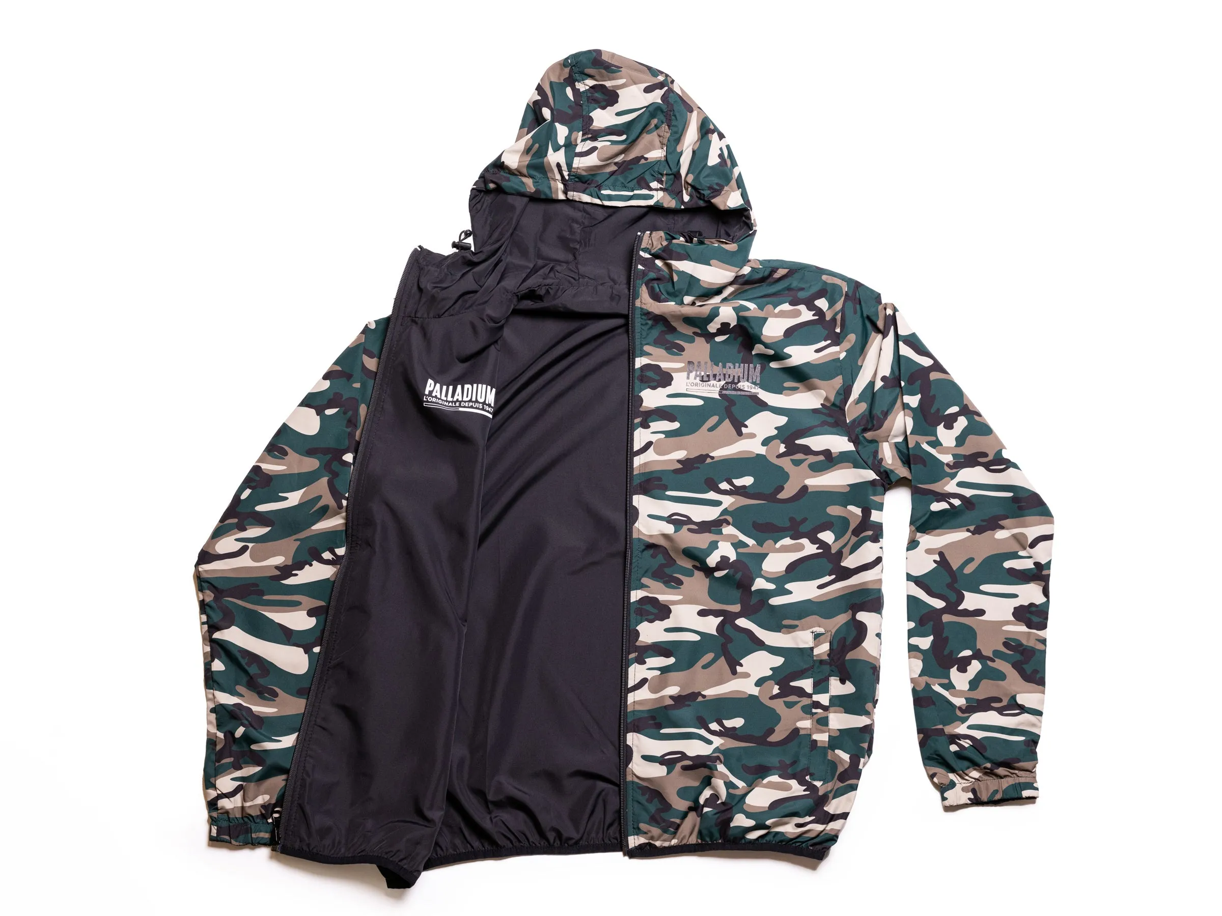 172790-973 | CAMO REVERSIBLE JACKET | MAJOR BROWN/BELUGA/BLACK