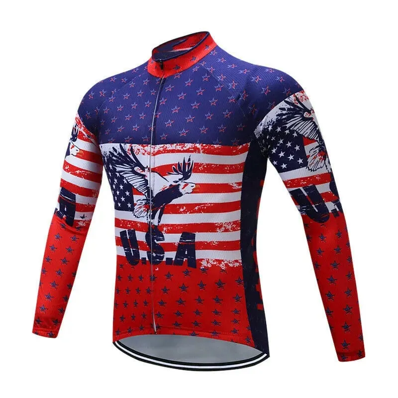 2023 Newest Spring Autumn Bicycle Tops MTB Clothing Mountain Bike Shirts  Long Sleeve Cycling Jerseys For Men