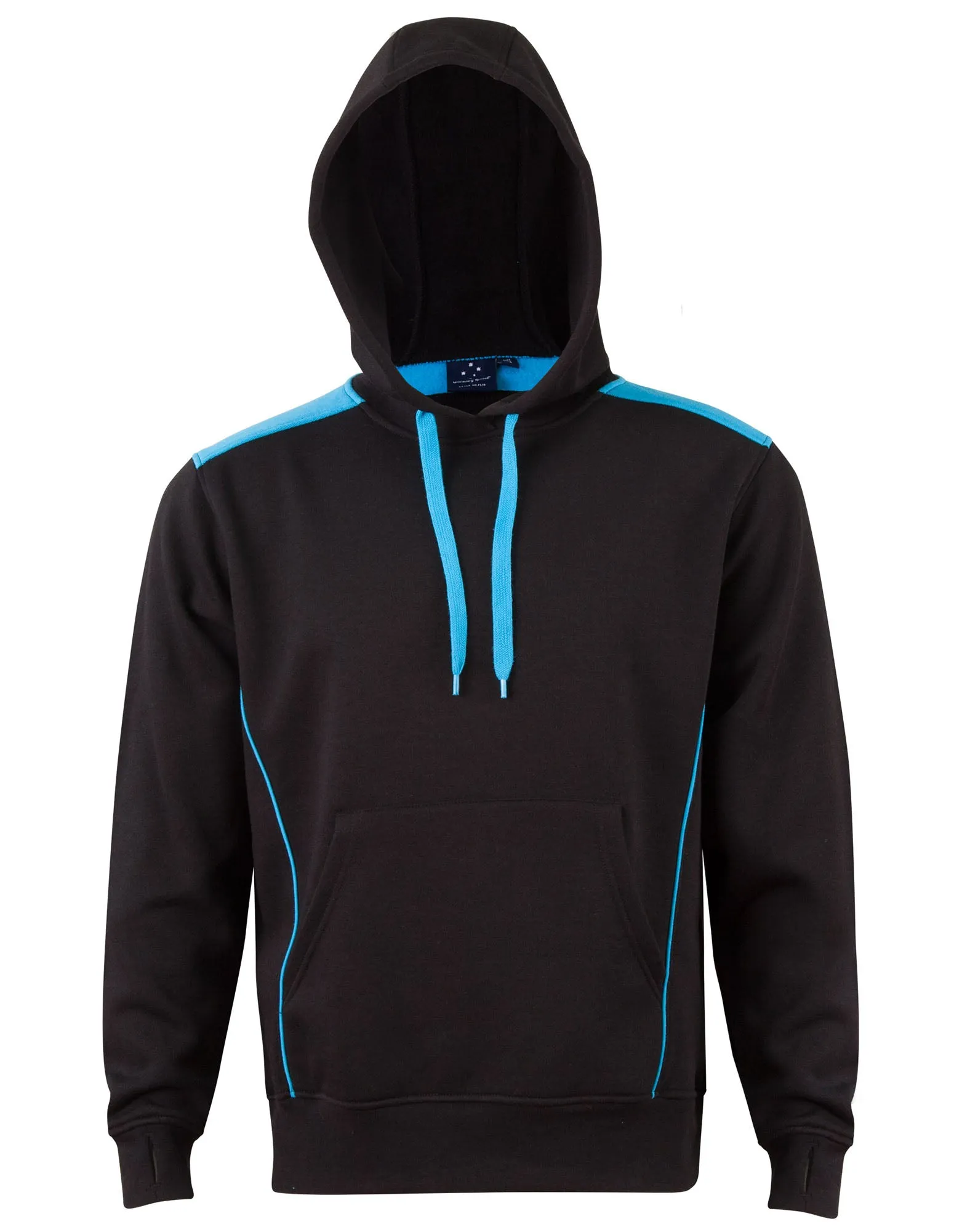 Adults Close Front Contrast Hoodie - FL19