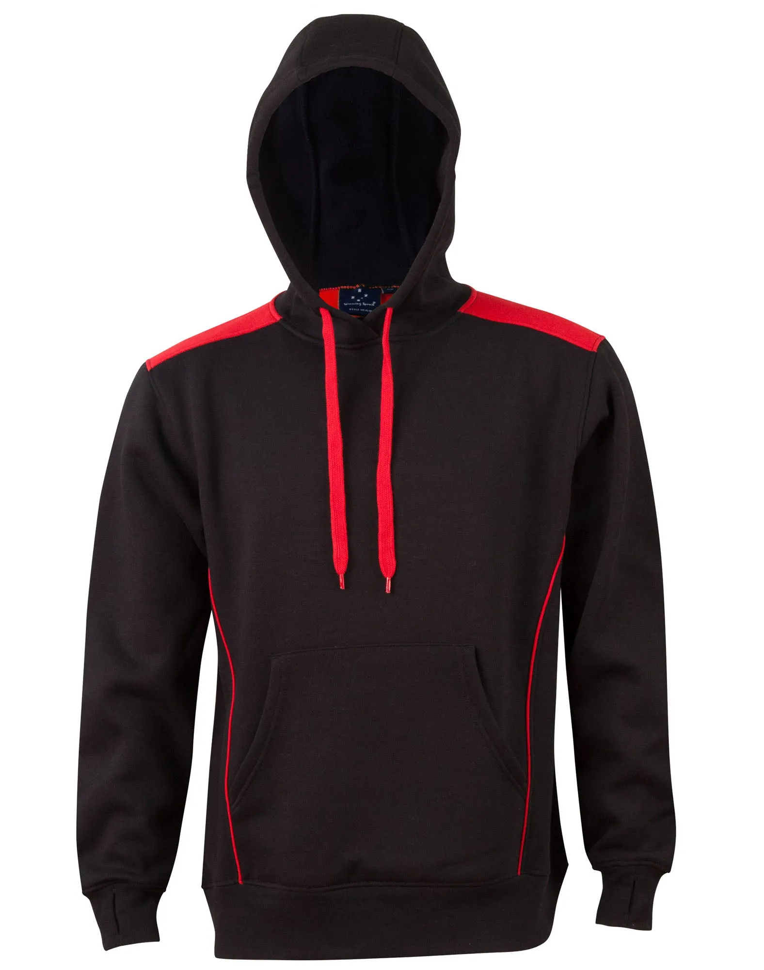 Adults Close Front Contrast Hoodie - FL19