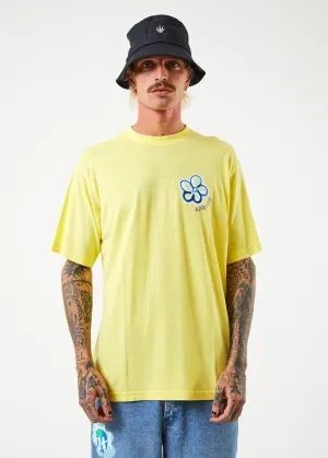 AFENDS Mens Rave - Retro Graphic T-Shirt - Lemonade