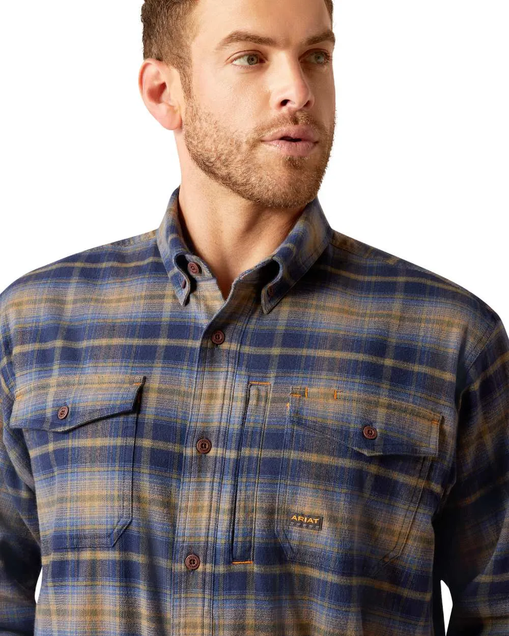 Ariat Mens Rebar Flannel Durastretch Work Shirt