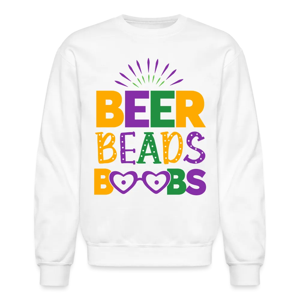 Beer Beads Boobs Sweatshirt (Mardi Gras)