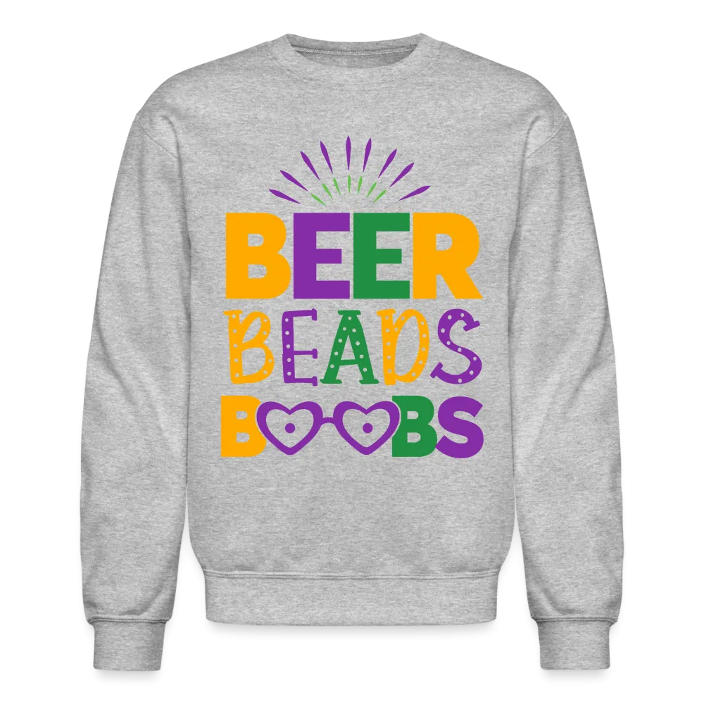 Beer Beads Boobs Sweatshirt (Mardi Gras)