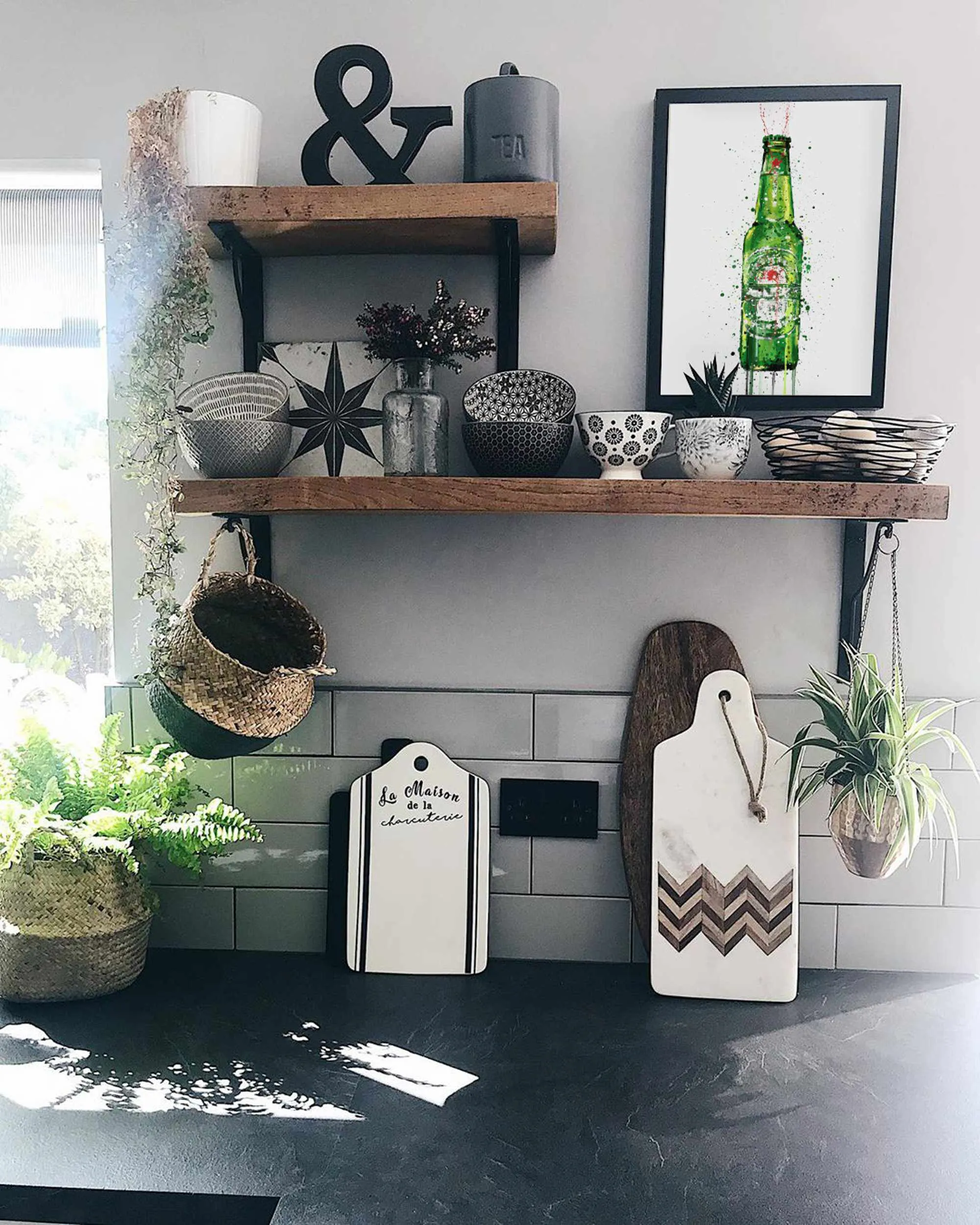 Beer Bottle Wall Art Print 'Malachite'