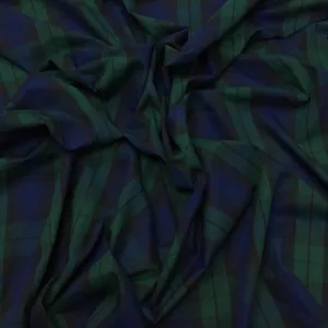 Blue and Green Tartan Cotton Fabric