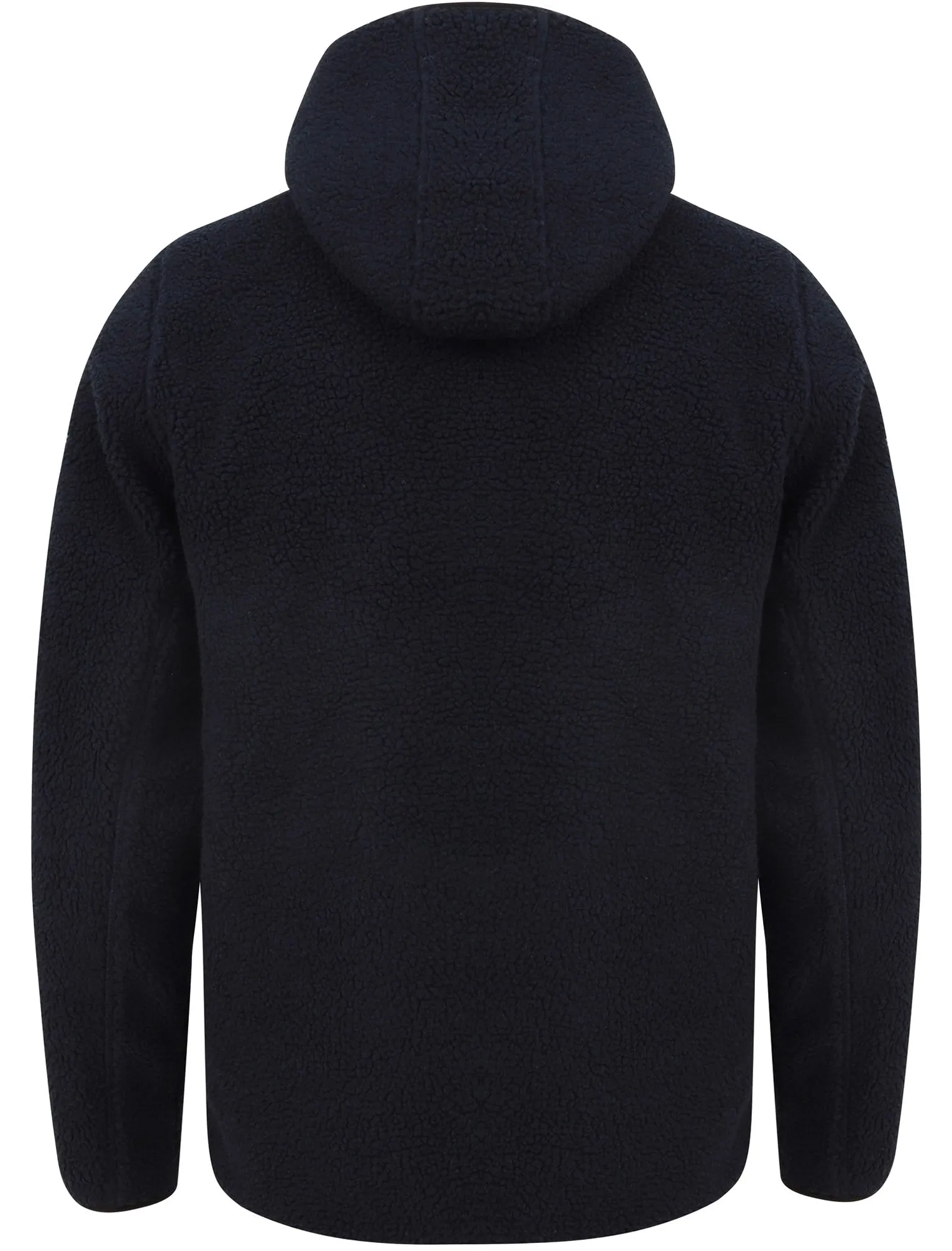 Brewer Teddy Borg Fleece Zip Through Hoody In Navy - Tokyo Laundry