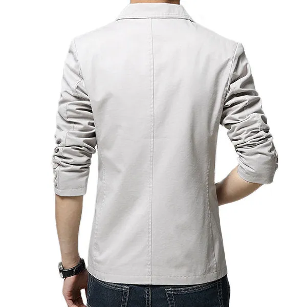 Casual Cool Solid Color Slim Blazers Suits for Men Spring Korean Style Fashion