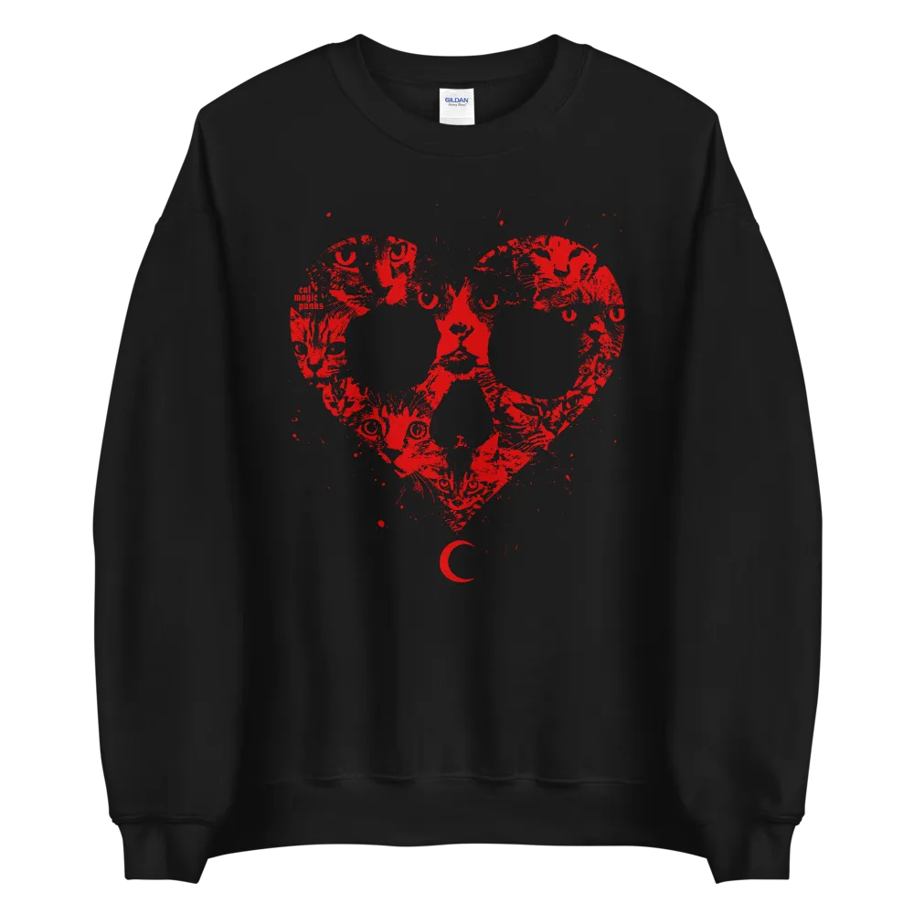 Cat In The Heart Crewneck Sweatshirt - Limited Edition