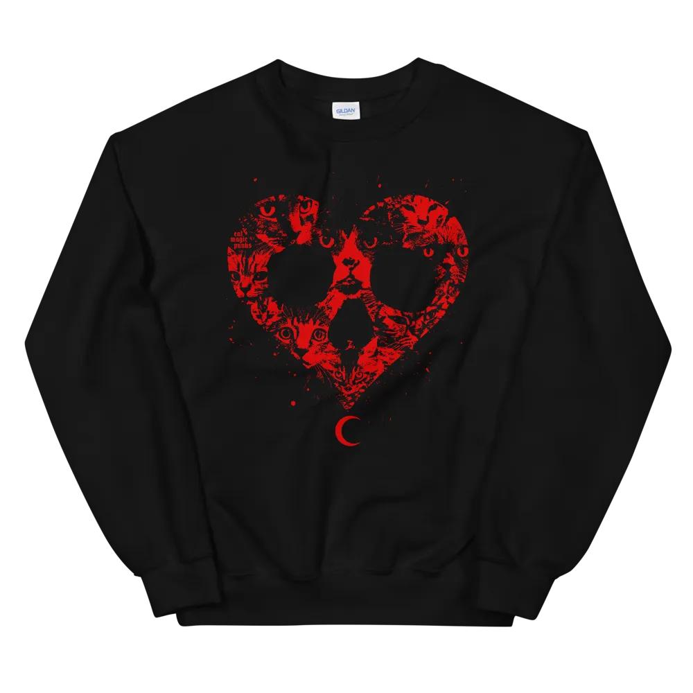 Cat In The Heart Crewneck Sweatshirt - Limited Edition