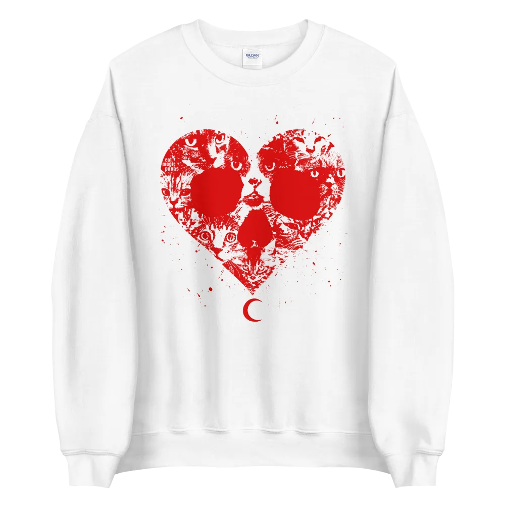 Cat In The Heart Crewneck Sweatshirt - Limited Edition