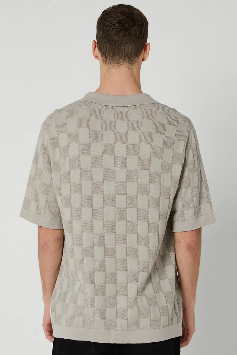 Checker Knit Shirt - Coconut