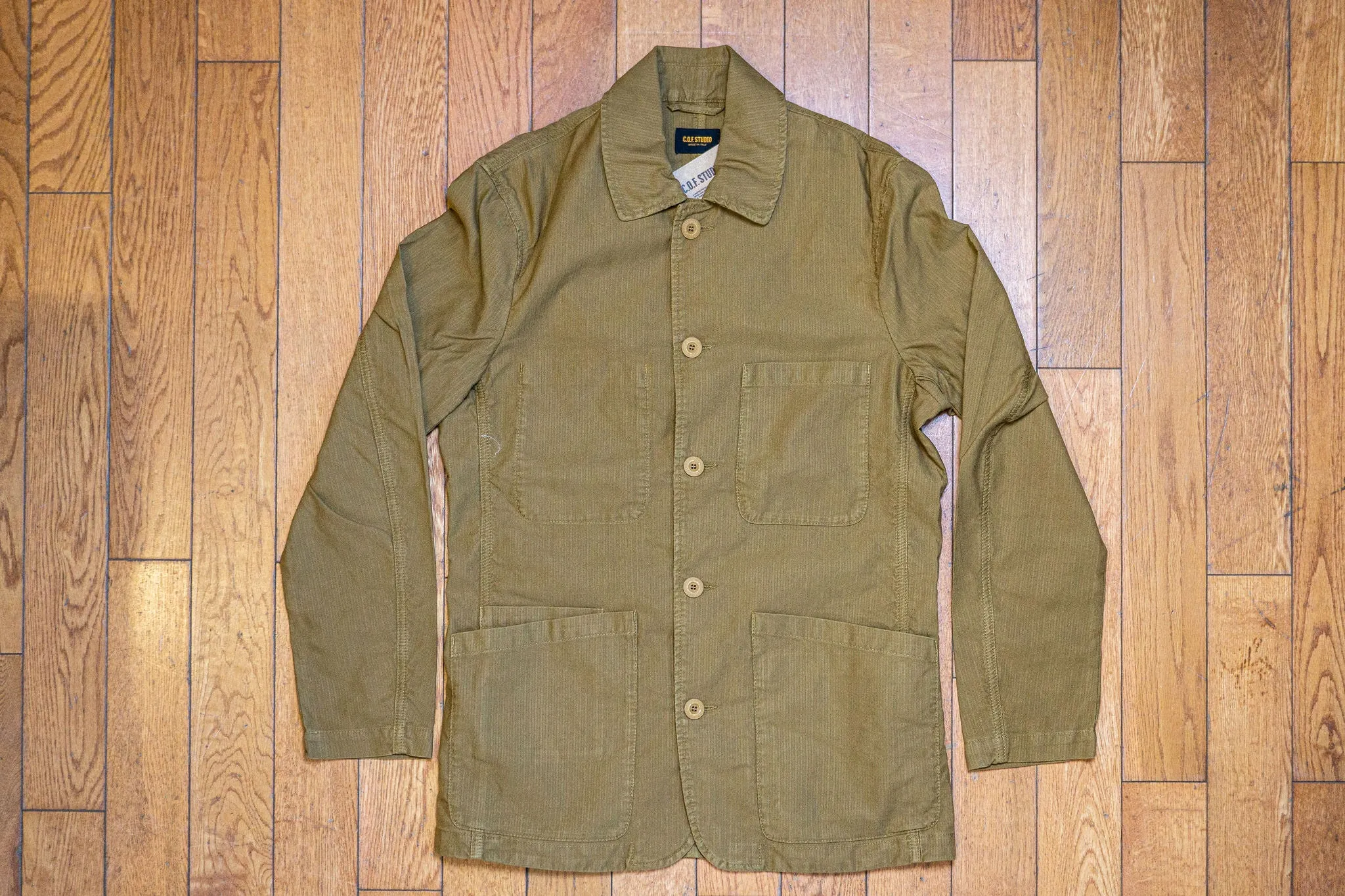 C.O.F. Studio Brewer Jacket - Cotton Linen Structure Americano