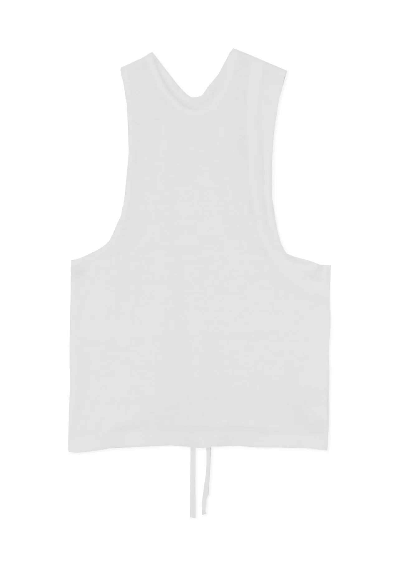 COTTON/LINEN PLAIN STITCH WIDE ROUND NECK TANK TOP