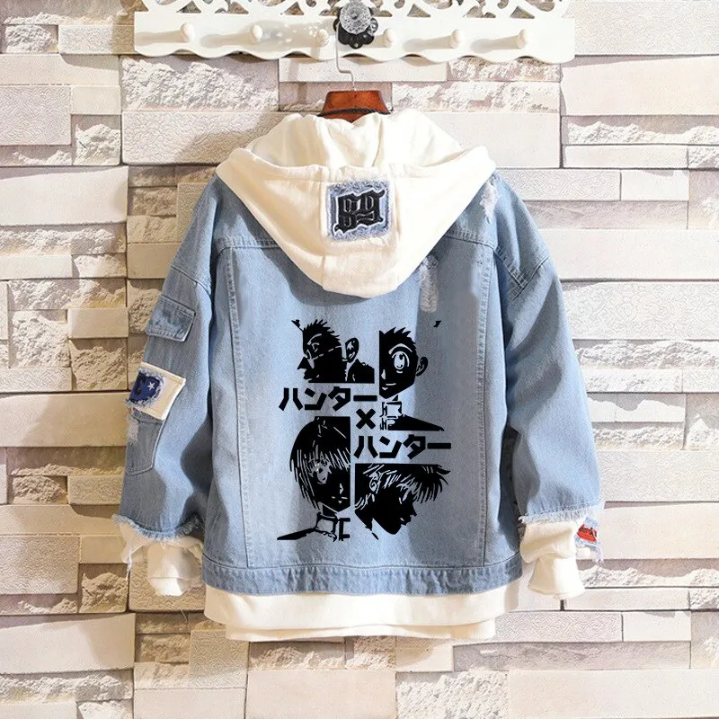 Denim Hoodie Set-2 Hunter X Hunter (Variants Available)