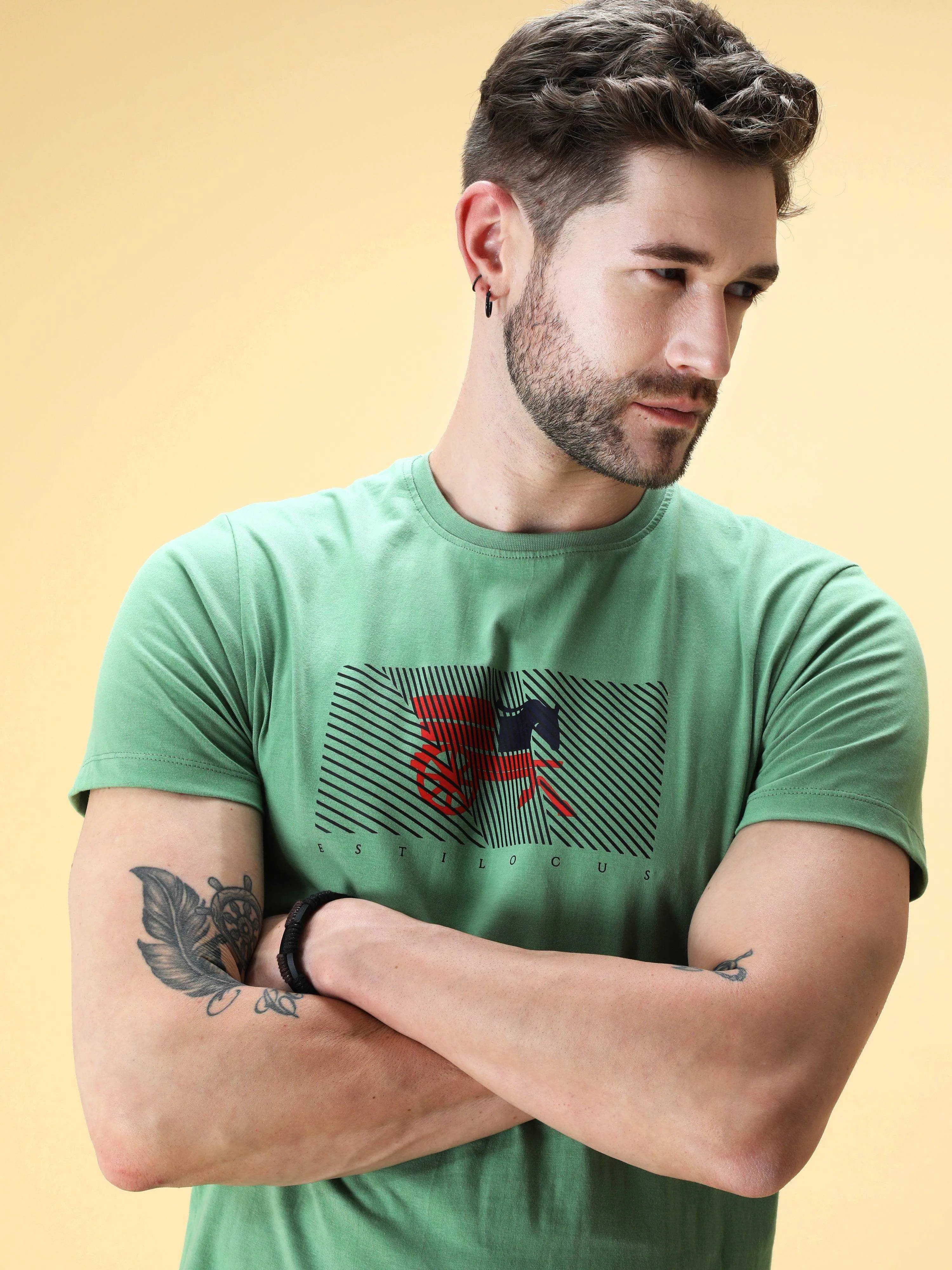 Fern Green Crew Neck T-Shirt