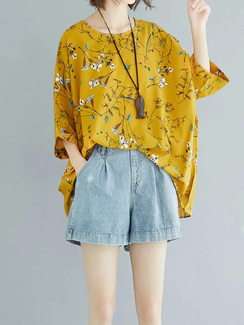 Game of Love Printed Floral Shirt Top