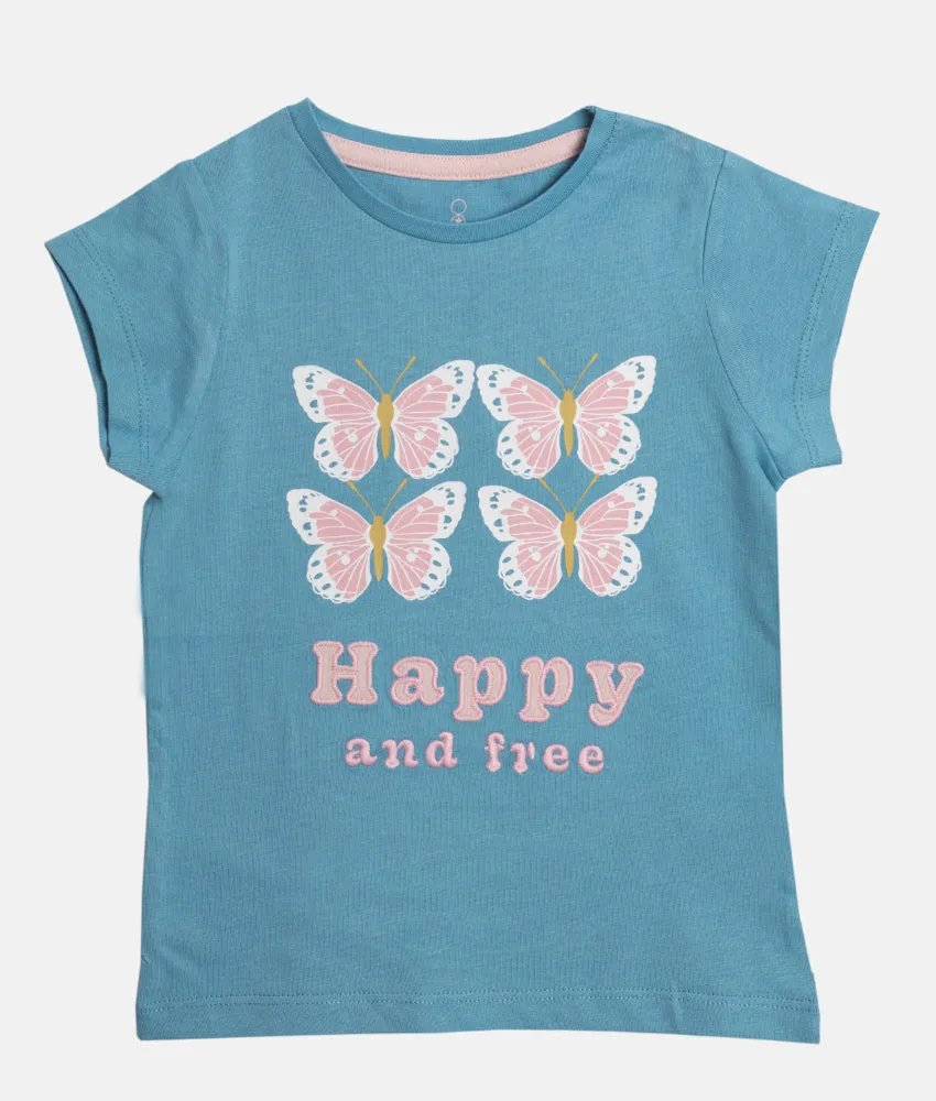 Girls T- shirt - Happy and Free