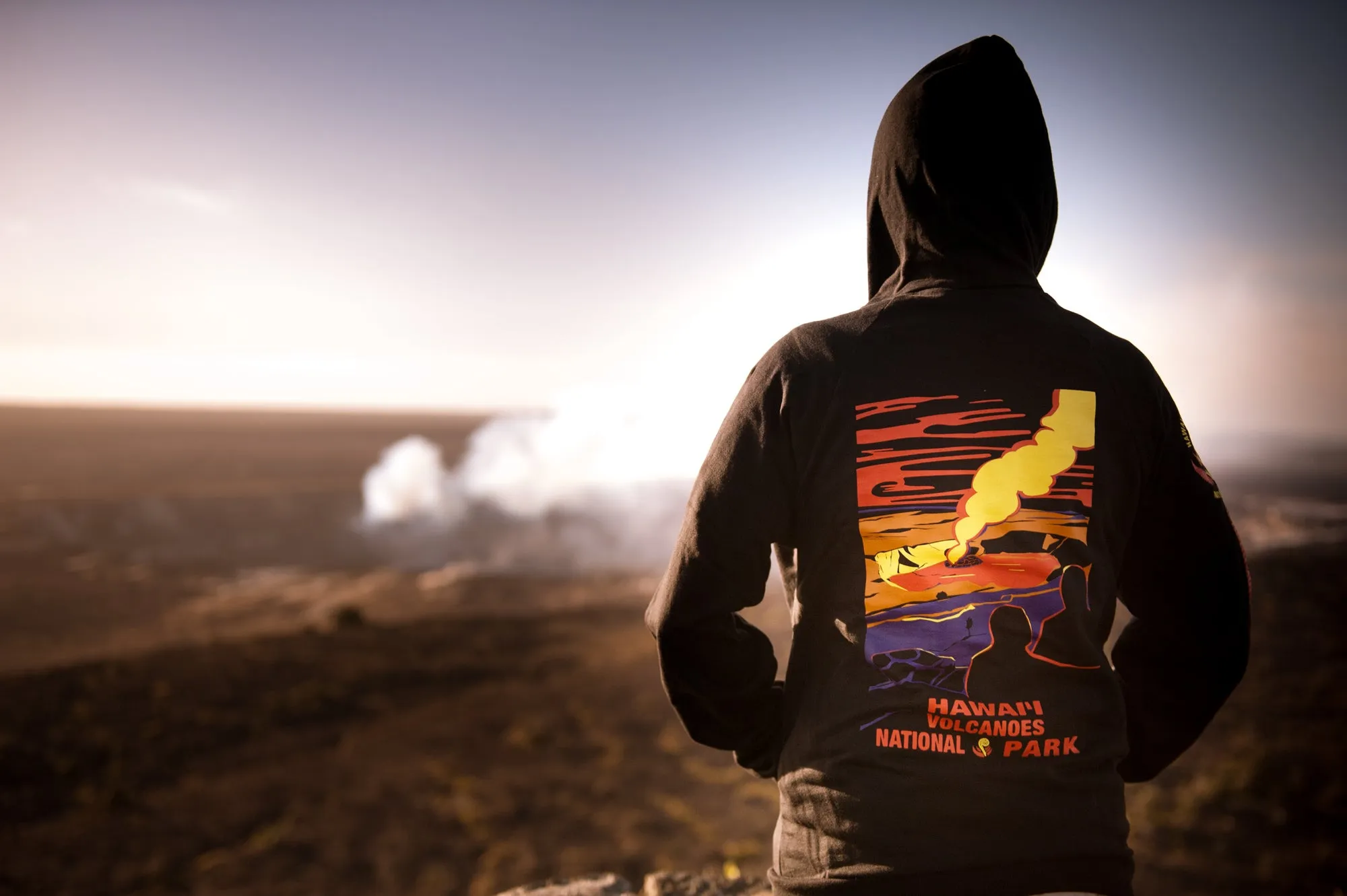 Hawaiʻi Volcanoes National Park Vintage Style Zip Hoodie