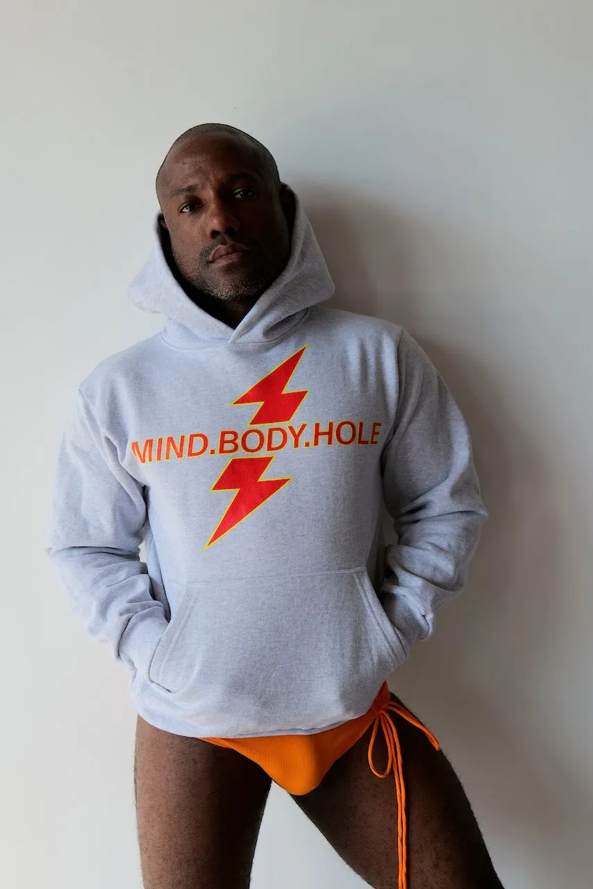 K.INGSLEY Light Grey MIND.BODY.HOLE Hoodie