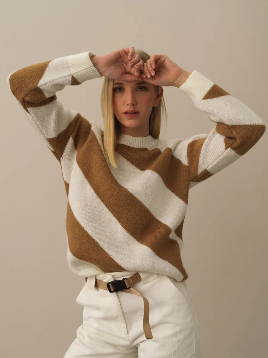 Maia Striped Oversized Sweater