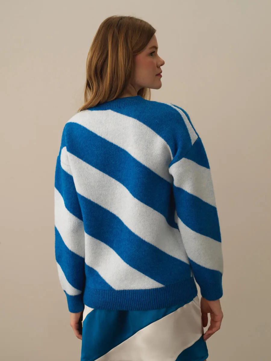 Maia Striped Oversized Sweater