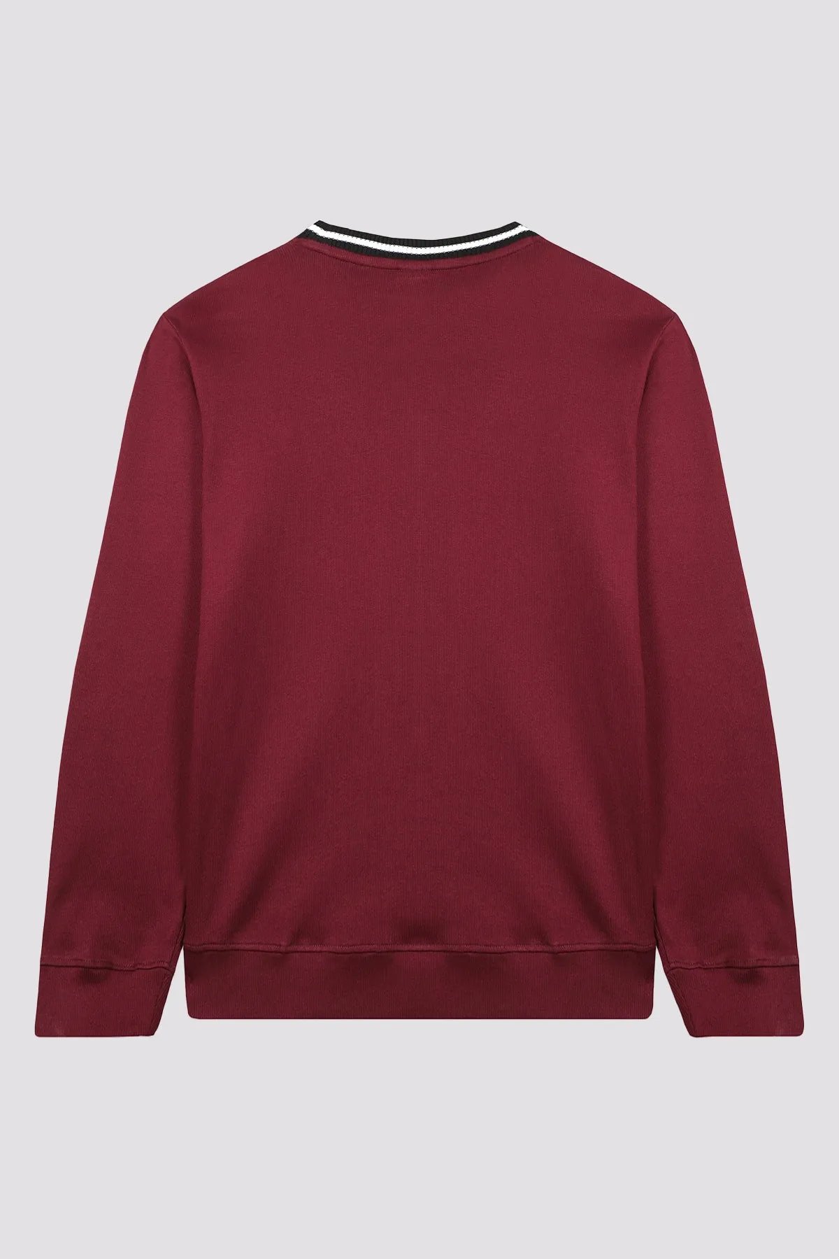 Maroon Textured Rib Sweatshirt - W23 - MSW078R