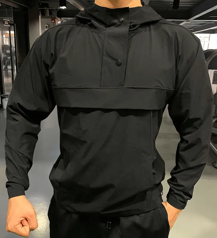 Men's Windproof Waterproof Sports Sweatshirt with Hood for Training - SF0891