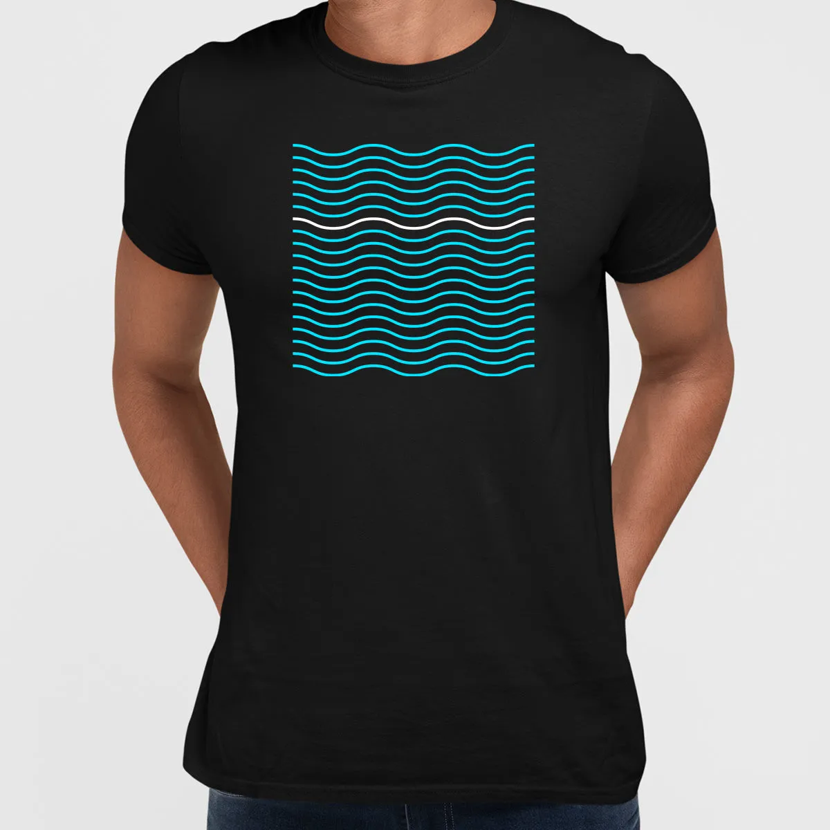 Modern Geometric Elements - Line Dots & Shapes Printed t-shirts Unisex Sample 14