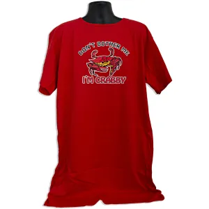 NSCR01R Night Shirt 100% I'm Crabby Red