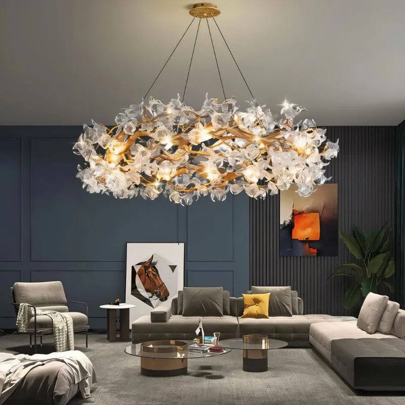 Petala Crystal Round Chandelier