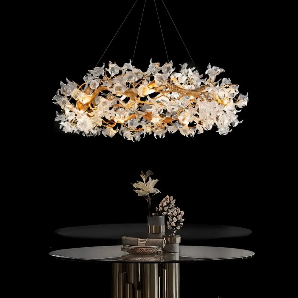 Petala Crystal Round Chandelier