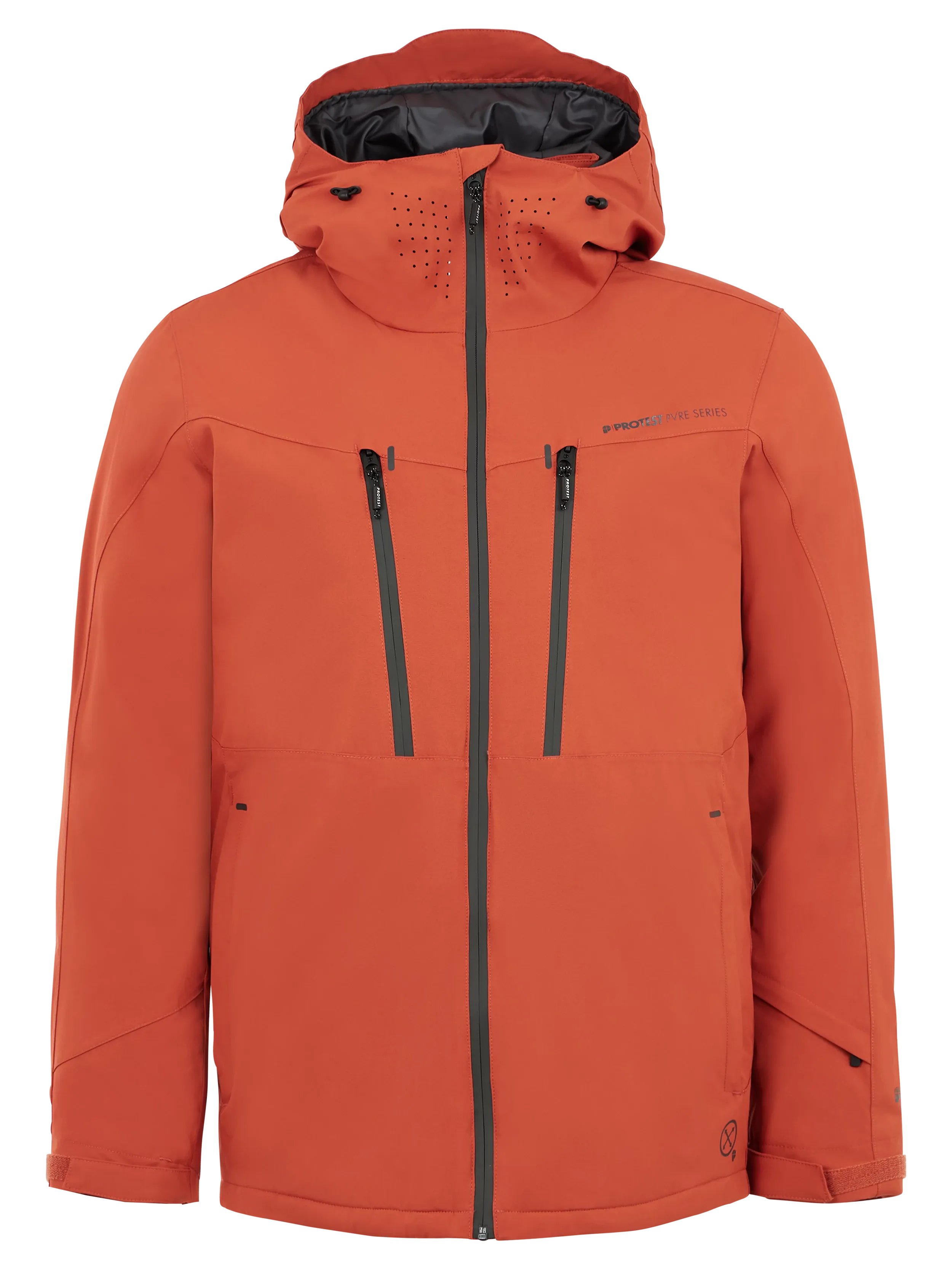 Protest Timo Jacket Mens 2024 Brick Orange