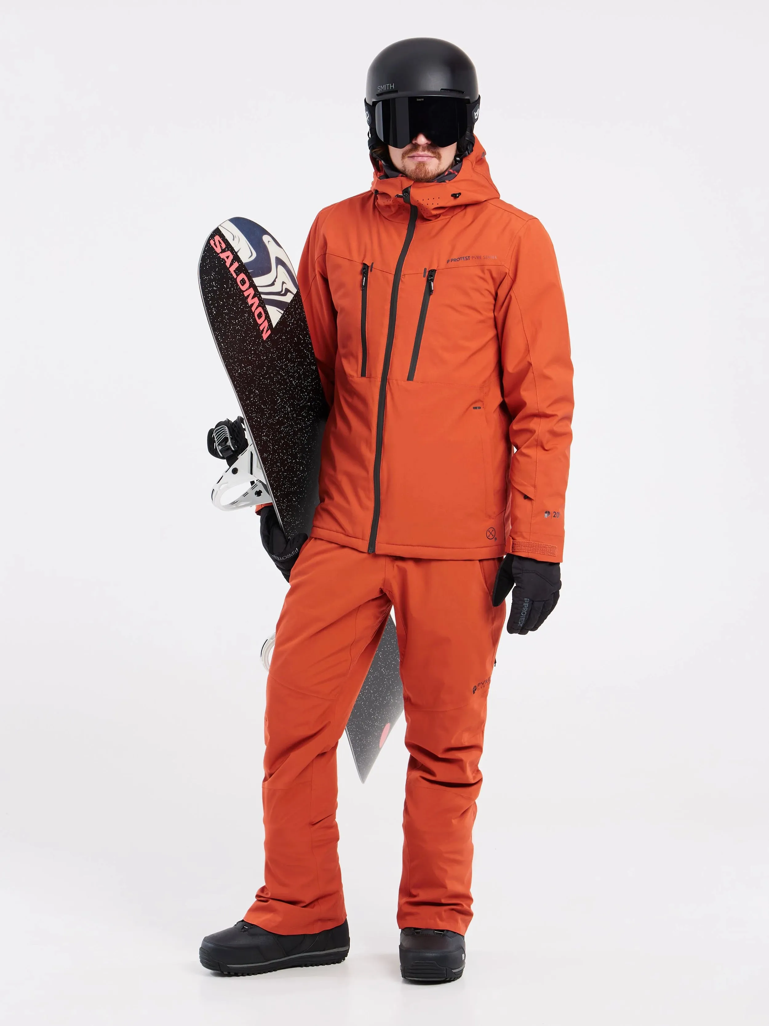 Protest Timo Jacket Mens 2024 Brick Orange