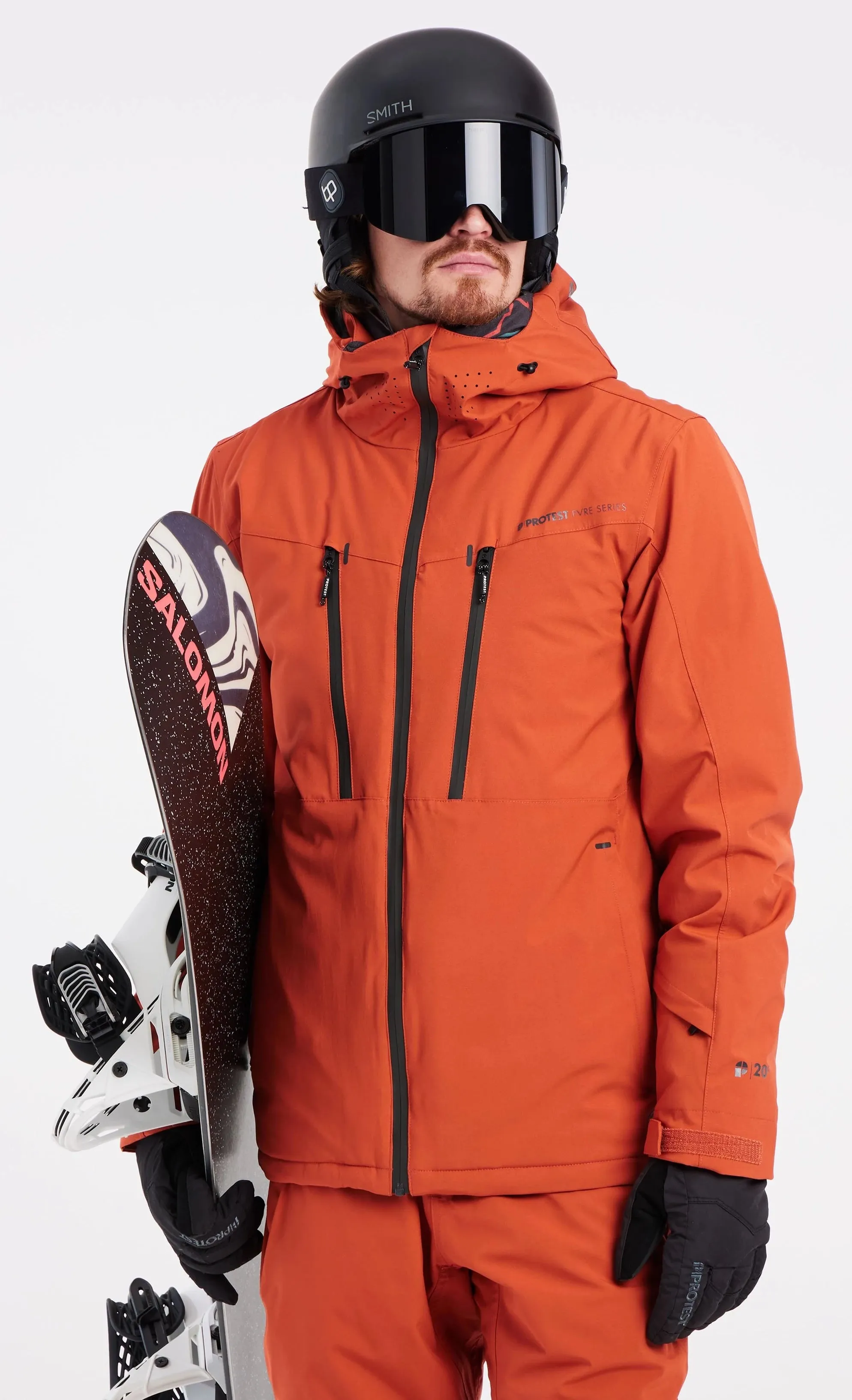 Protest Timo Jacket Mens 2024 Brick Orange