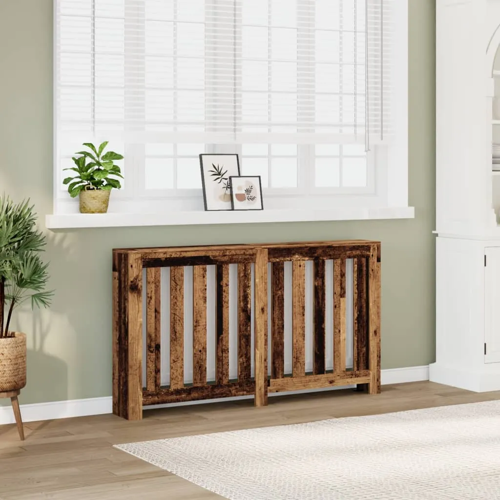 Radiator Cover Old Wood 149x20x82 cm Engineered Wood