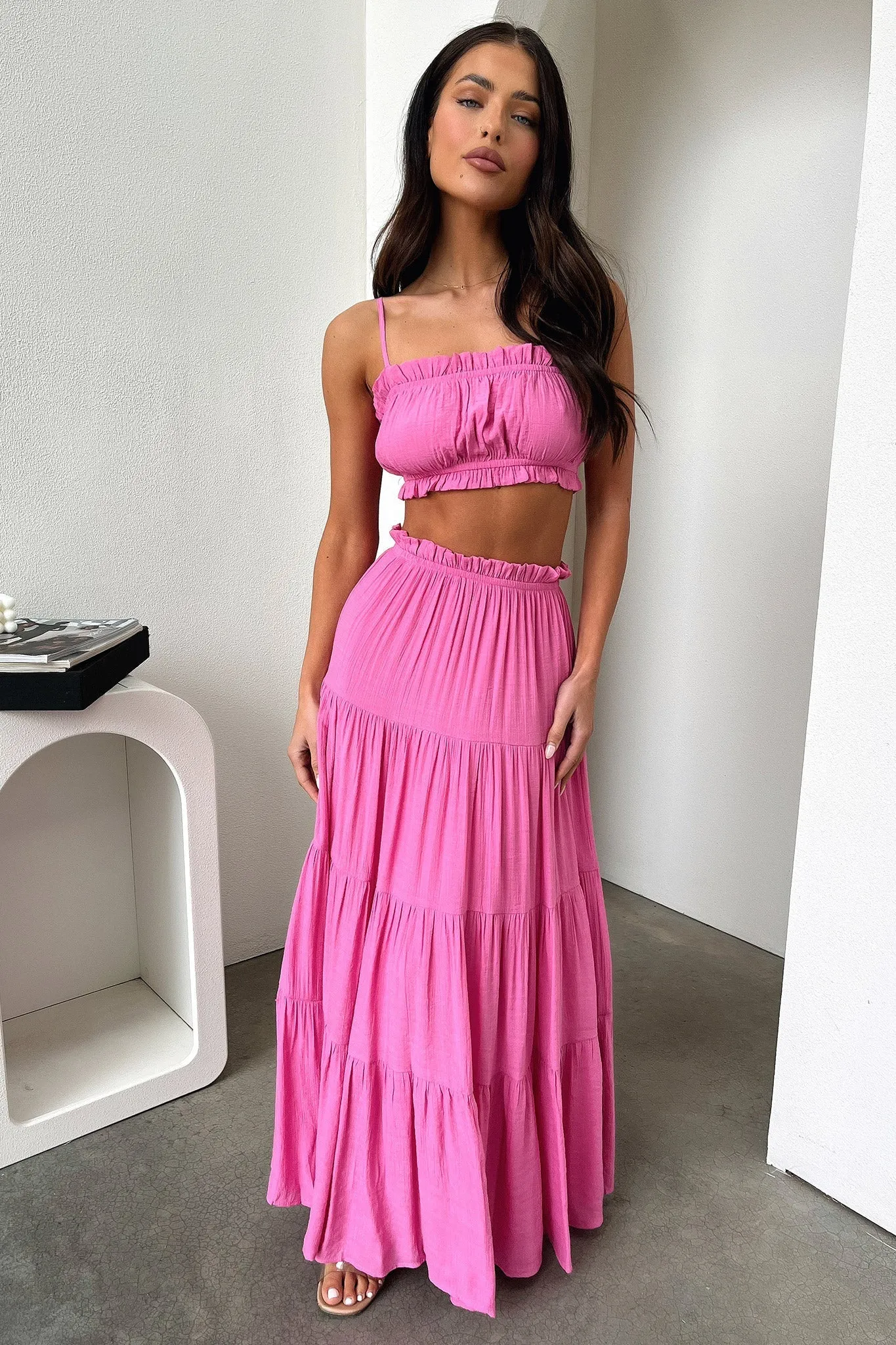 Selina Maxi Skirt - Pink