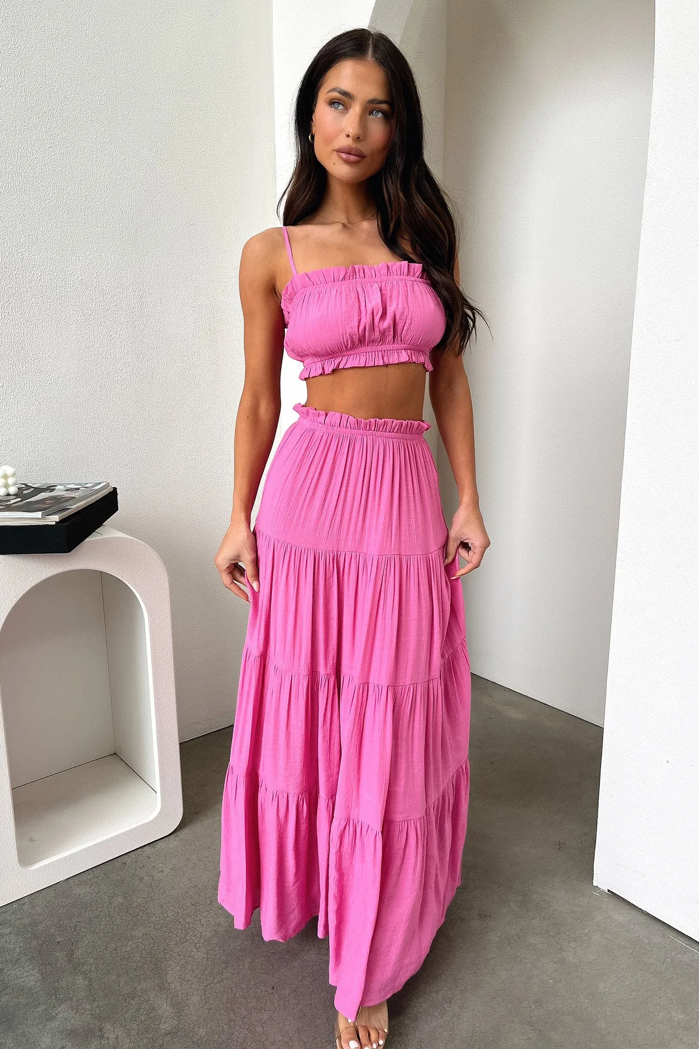 Selina Maxi Skirt - Pink