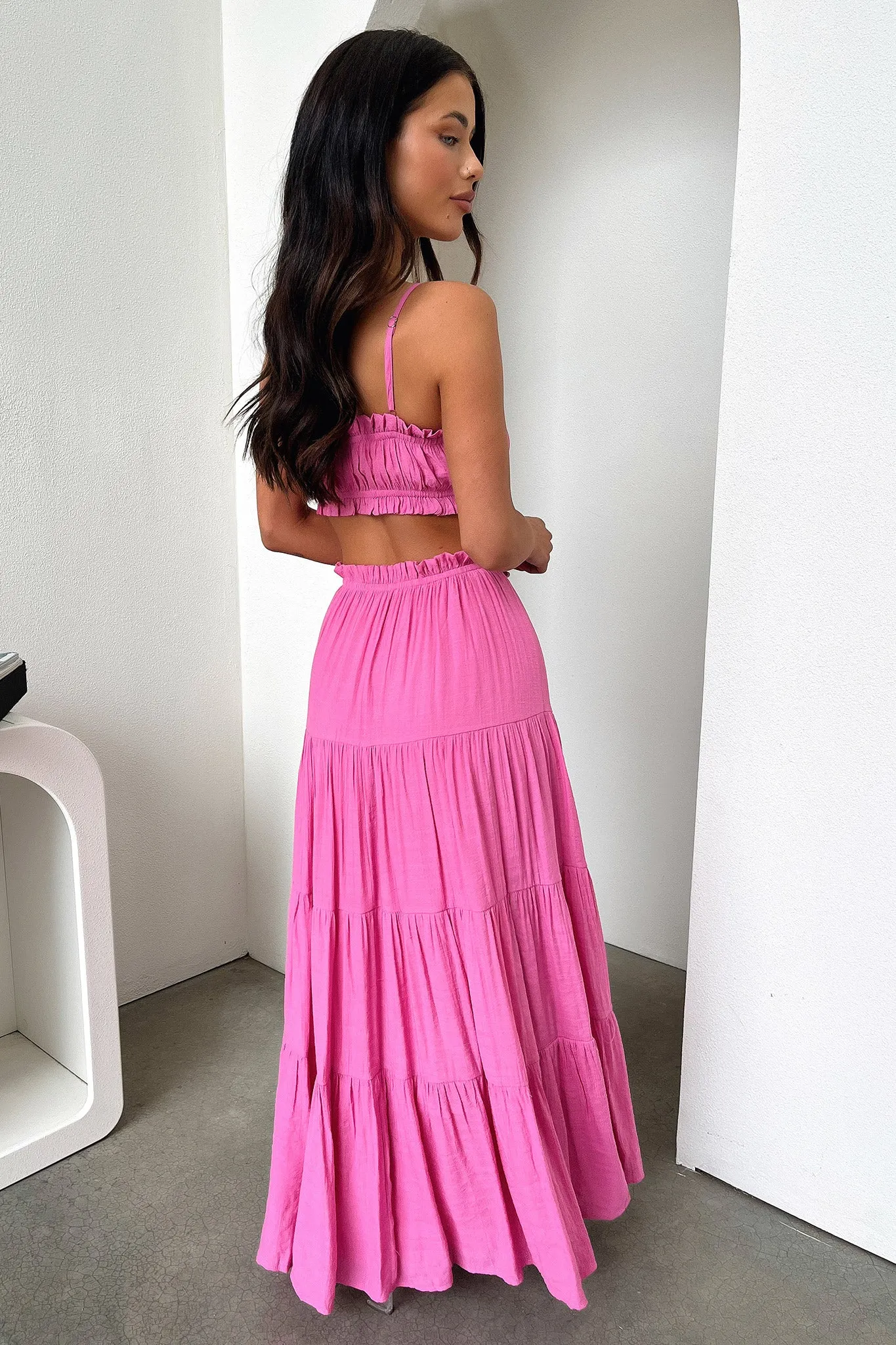 Selina Maxi Skirt - Pink