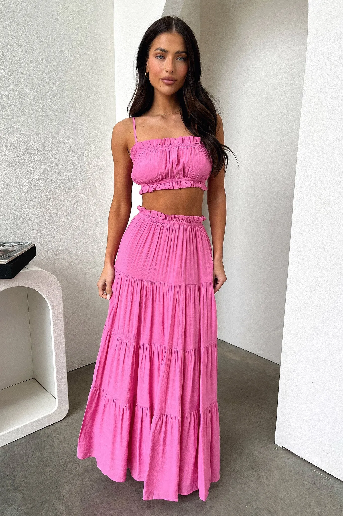 Selina Maxi Skirt - Pink