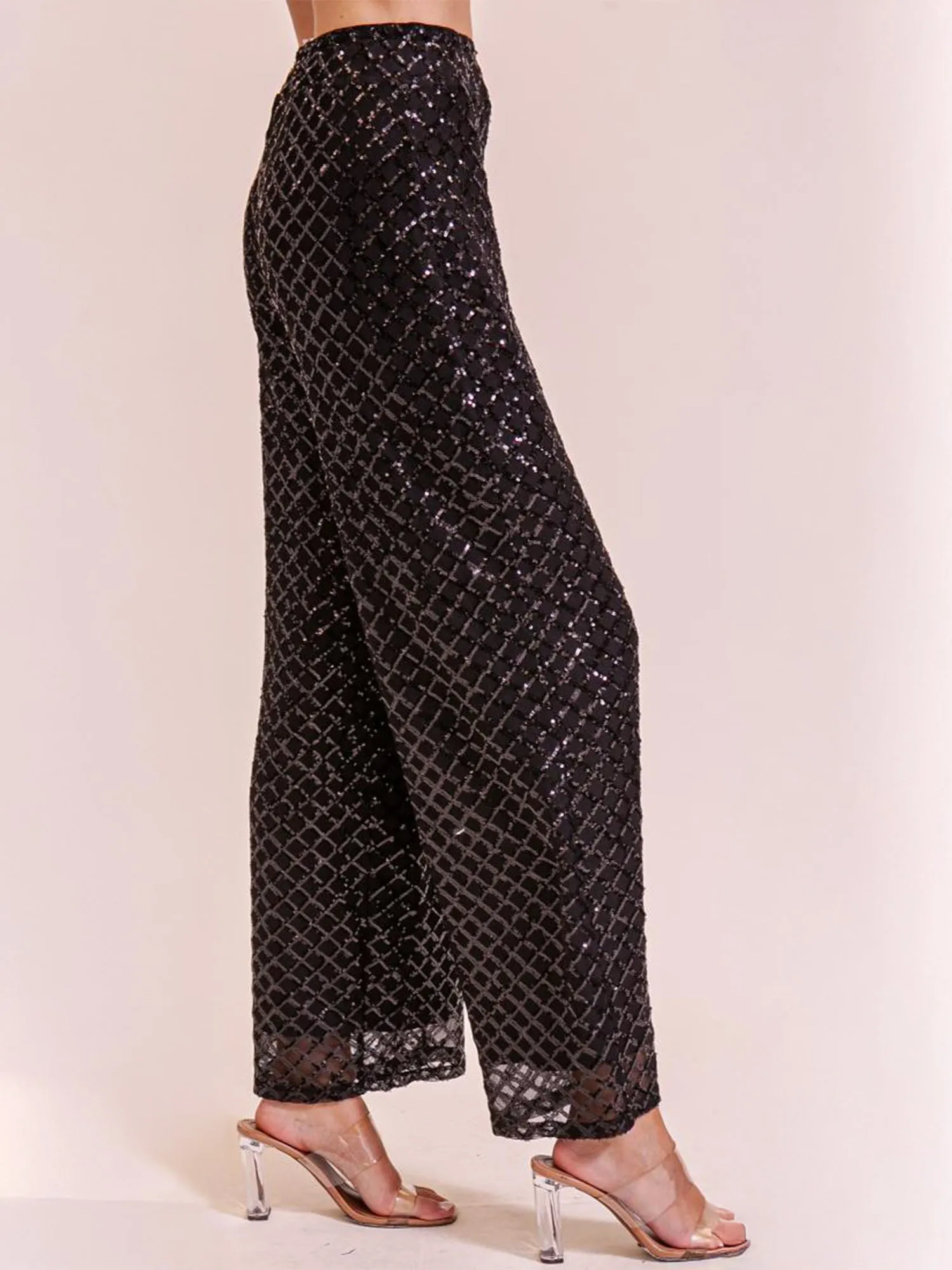 Sequin Wide Leg Pant