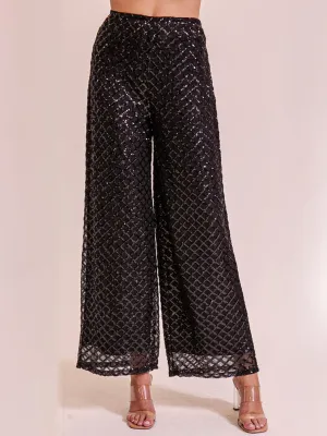 Sequin Wide Leg Pant