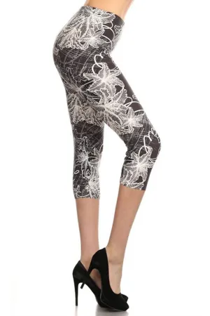 Shadow Illumination Design Plus Size Capri Leggings