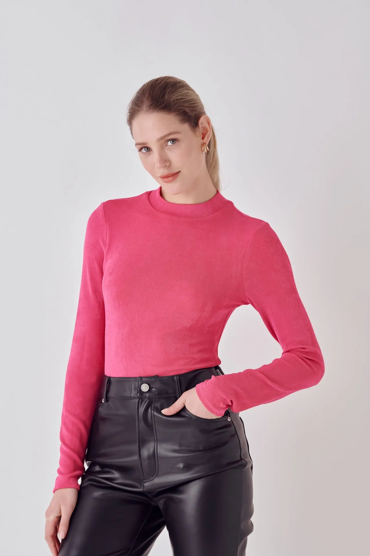 Sheen Stretch Long Sleeve Top