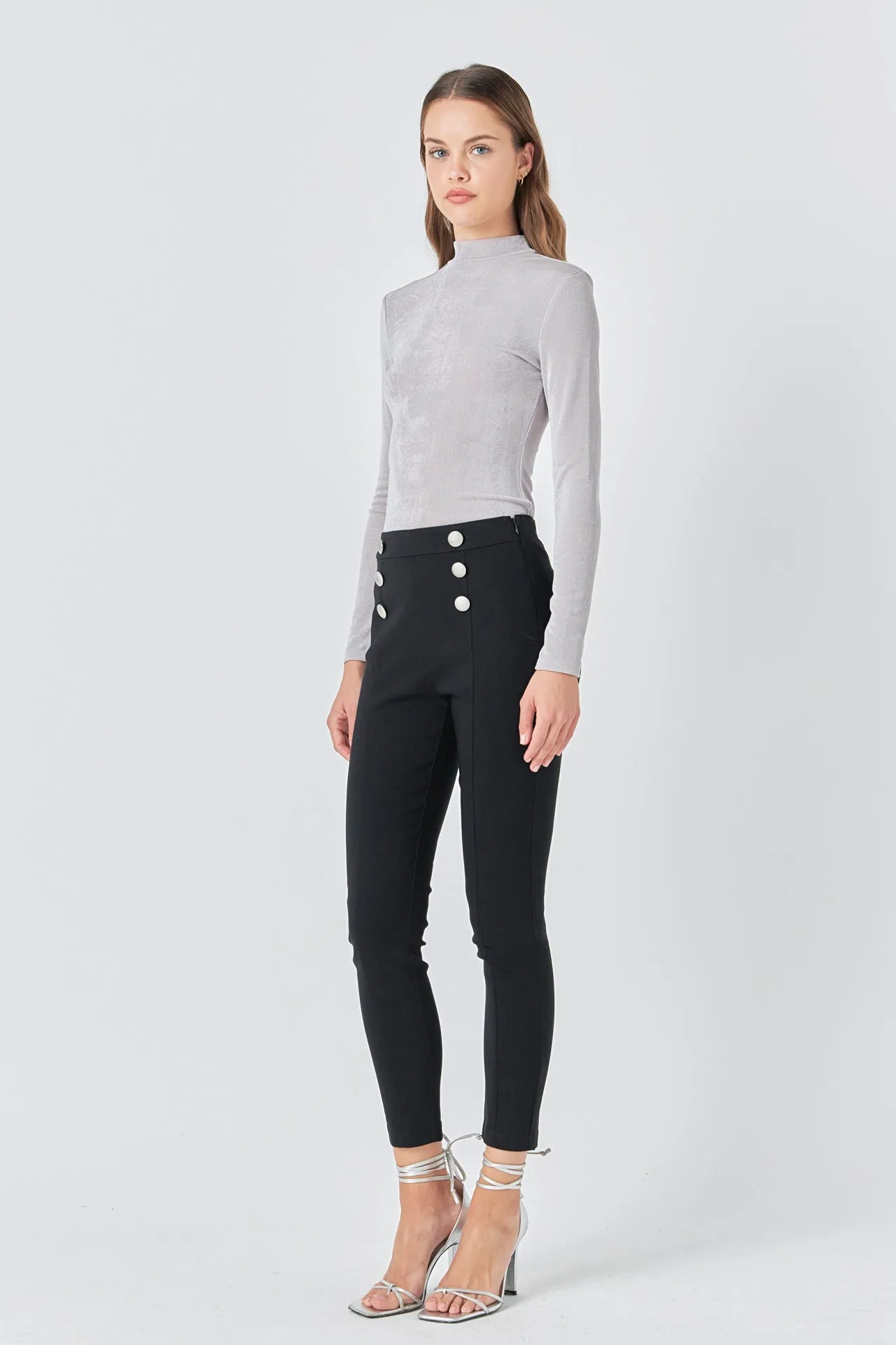 Sheen Stretch Long Sleeve Top