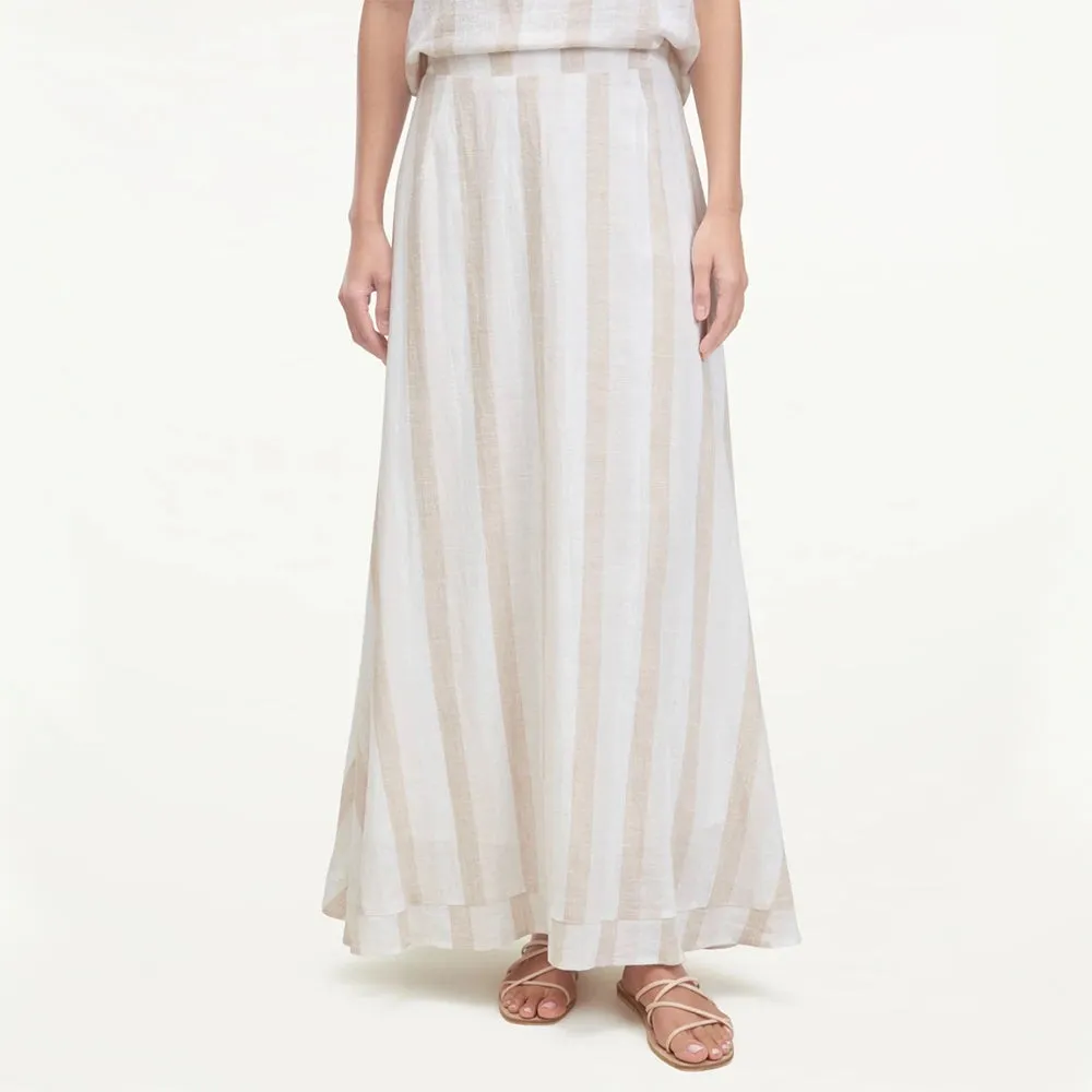 Sunset Maxi Skirt (Macadamia Stripe)