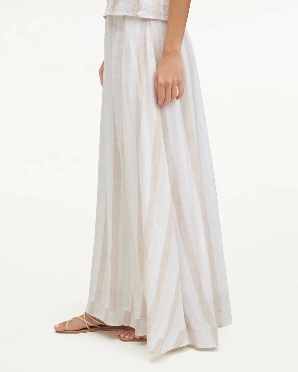 Sunset Maxi Skirt (Macadamia Stripe)