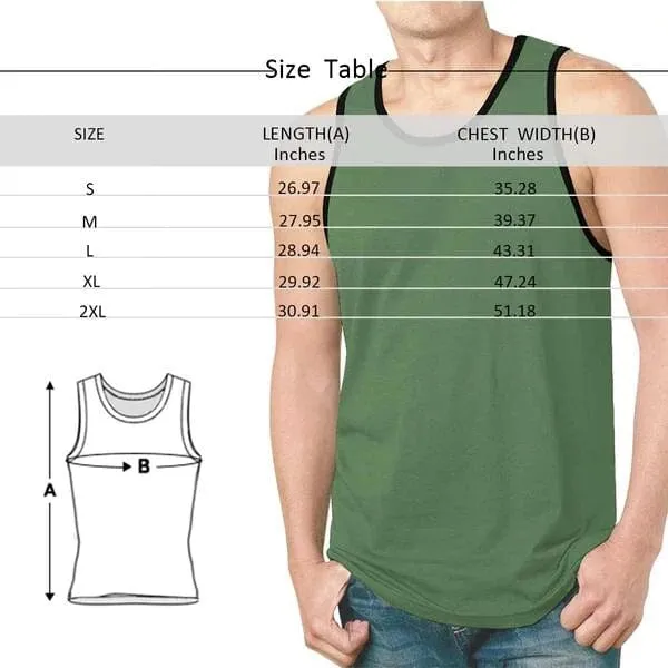 Tank Tops with Custom Photo Funny Zip Design Vintage Style Men's All Over Print Tank Top