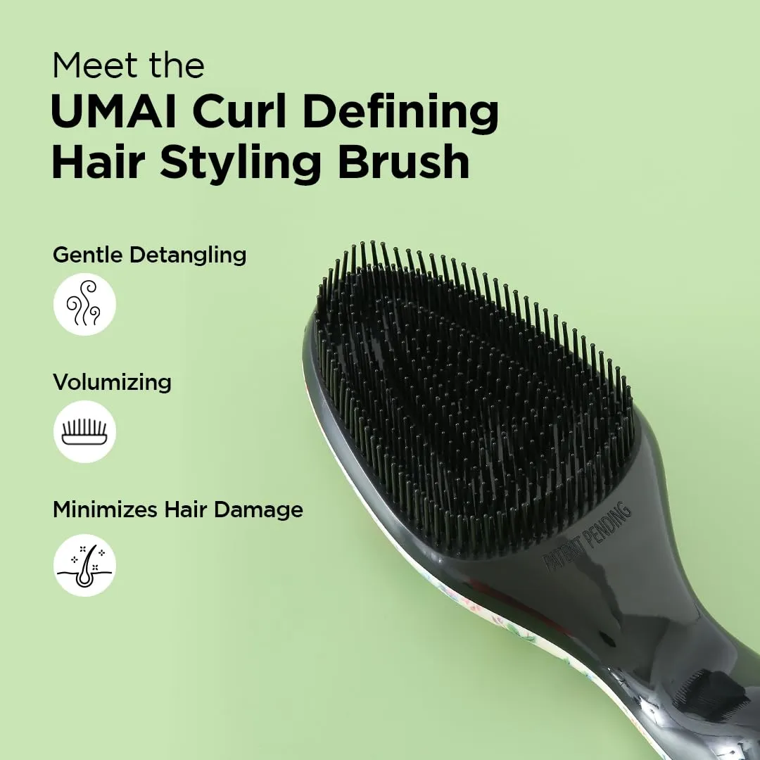 UMAI Mini Detangler Hair Brush | Soft & Flexible Bristles | Compact & Stylish | Wet & Dry Hair Pain Free Detangling | Travel-Friendly | Hair Brush For Women, Men & Kids (Pack of 2)