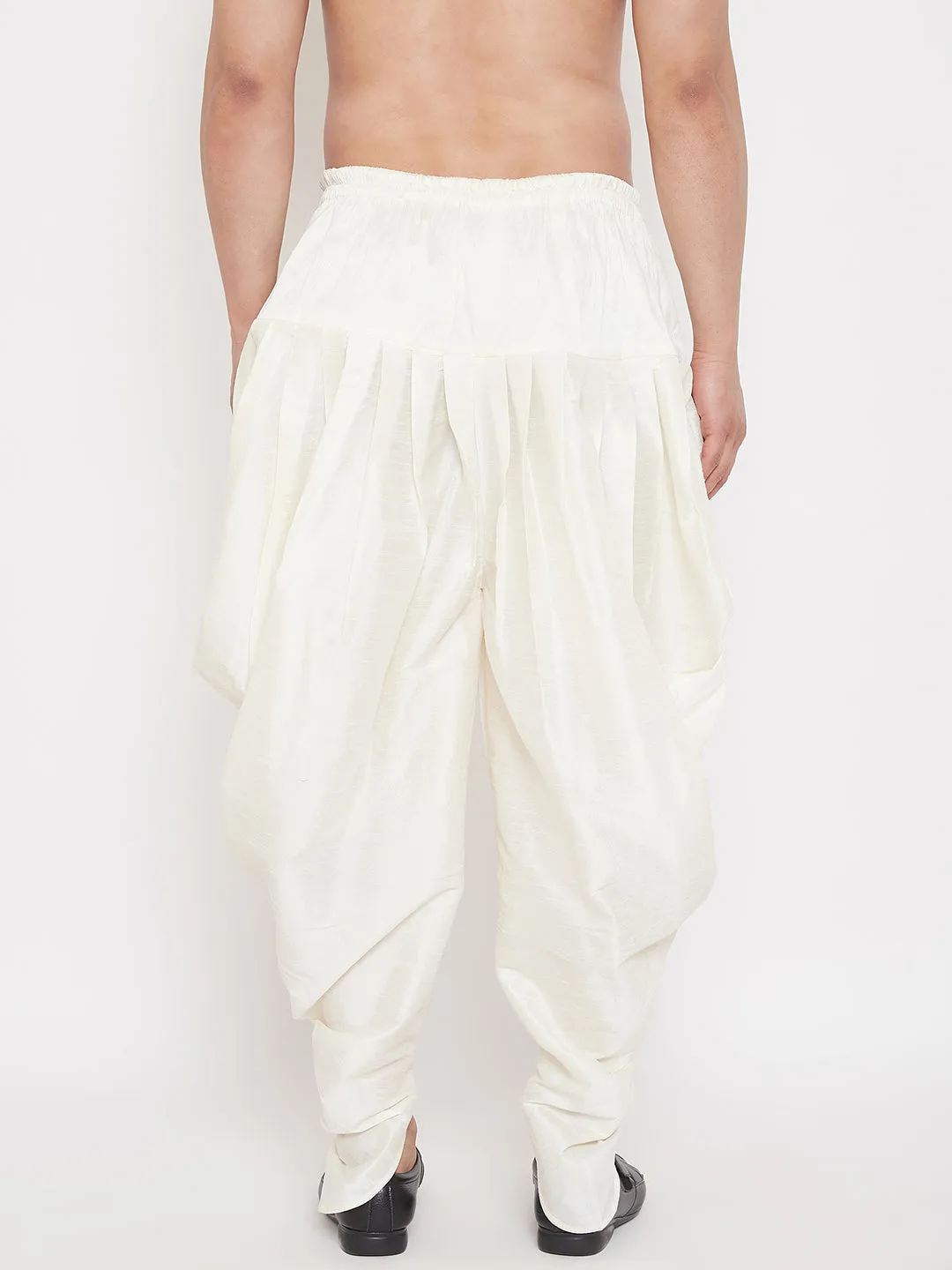 VM BY Vastramay Men's Cream Dhoti Pants